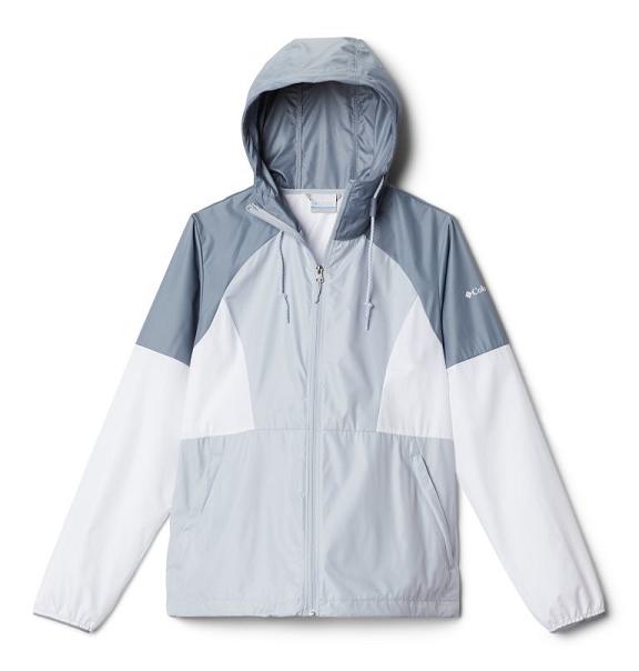 Columbia Side Hill Windbreaker Grey White Grey For Women's NZ78126 New Zealand